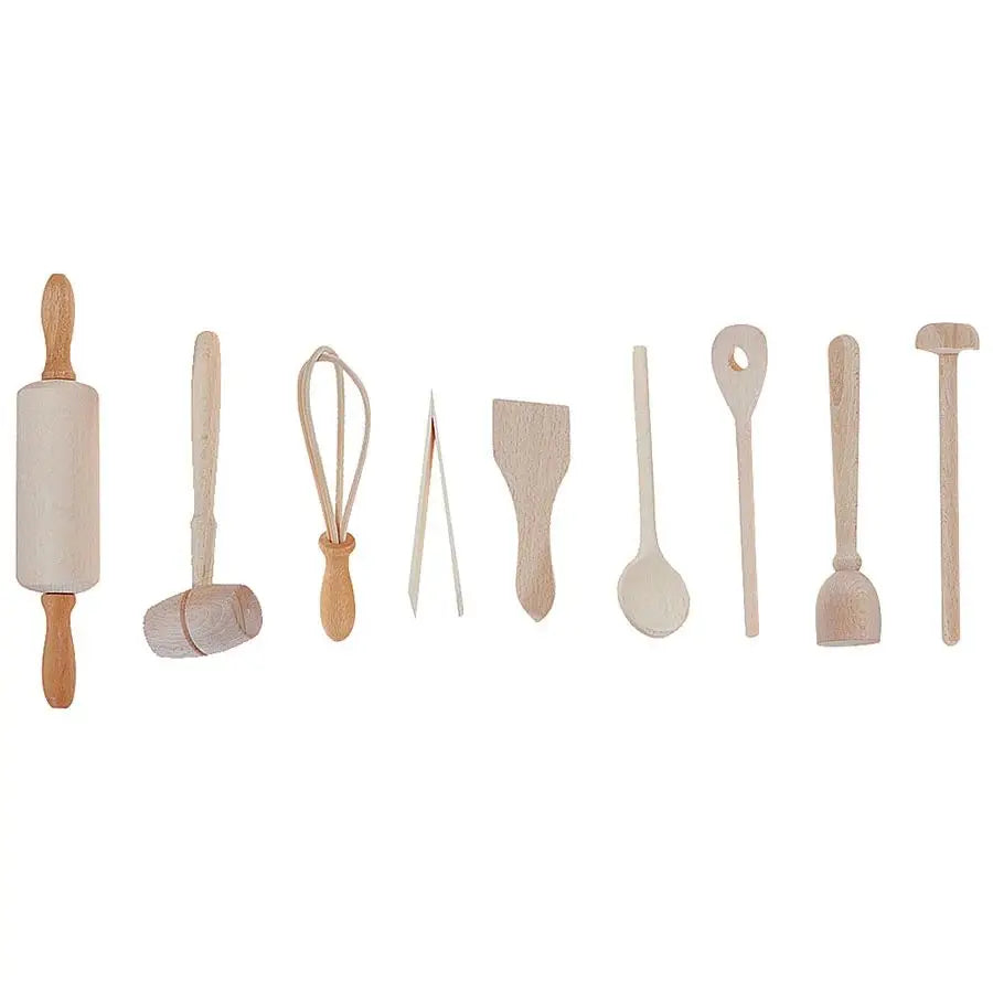 9-Piece Kid's Wooden Tool Set