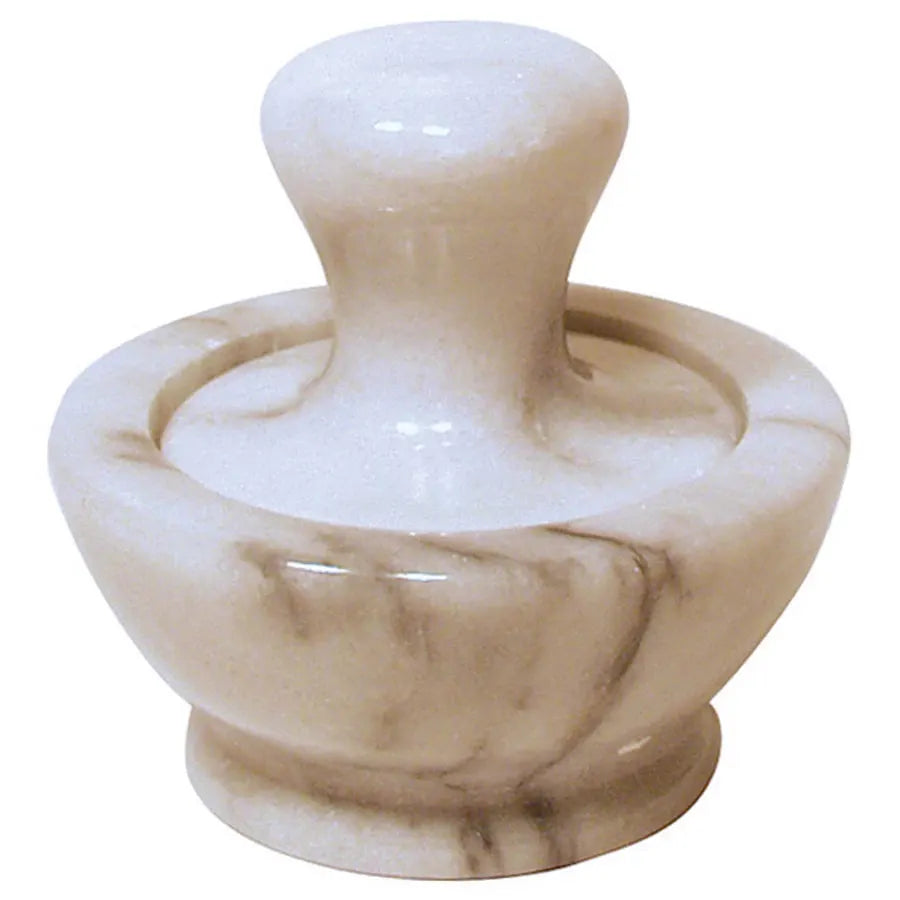 3" x 1/2" White Marble Spice Grinder