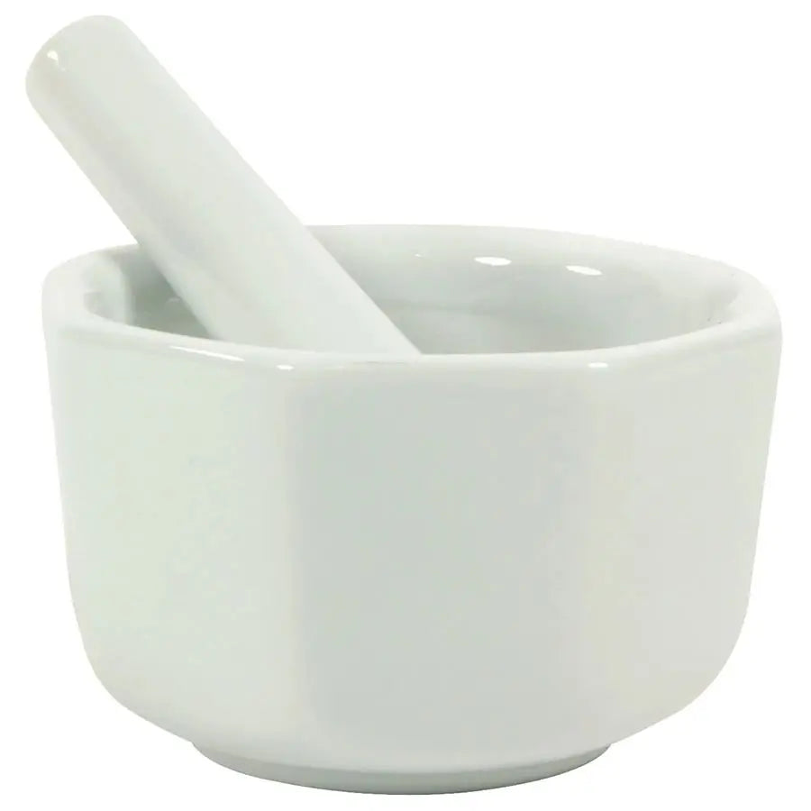 HIC White Porcelain Mortar & Pestle 3.5