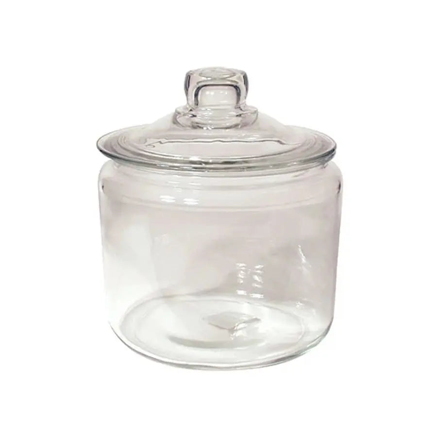 Round Tea Jar with Glass Lid 96 oz