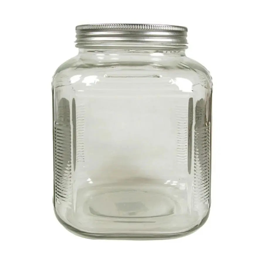 Gallon Square Wide-Mouth Jar with Lid 1 gallon