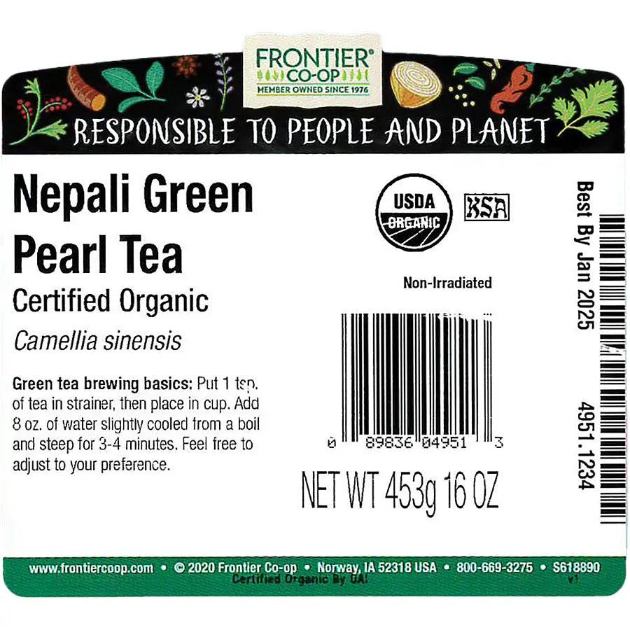 Organic Nepali Green Pearl Tea 1 lb. – Aroma&Taste