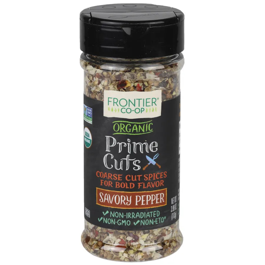 Frontier Co-op Prime Cuts Savory Pepper, Organic 3.99 oz.