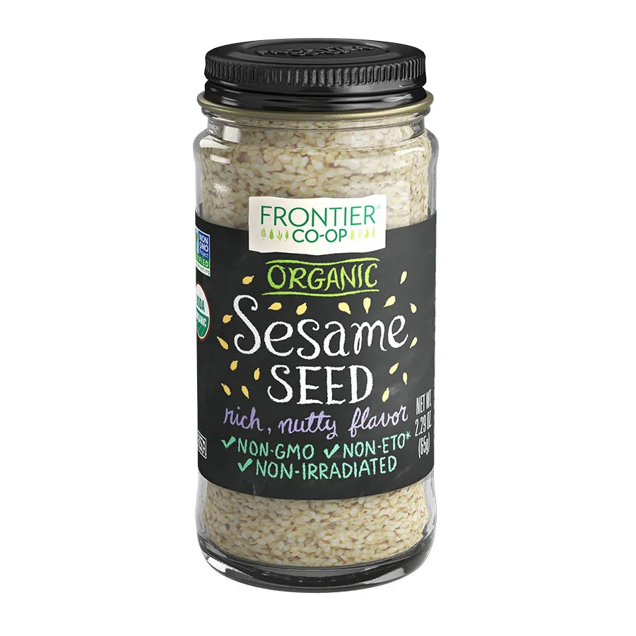 Frontier Co-op Hulled Sesame Seed, Whole, Organic 2.29 oz.