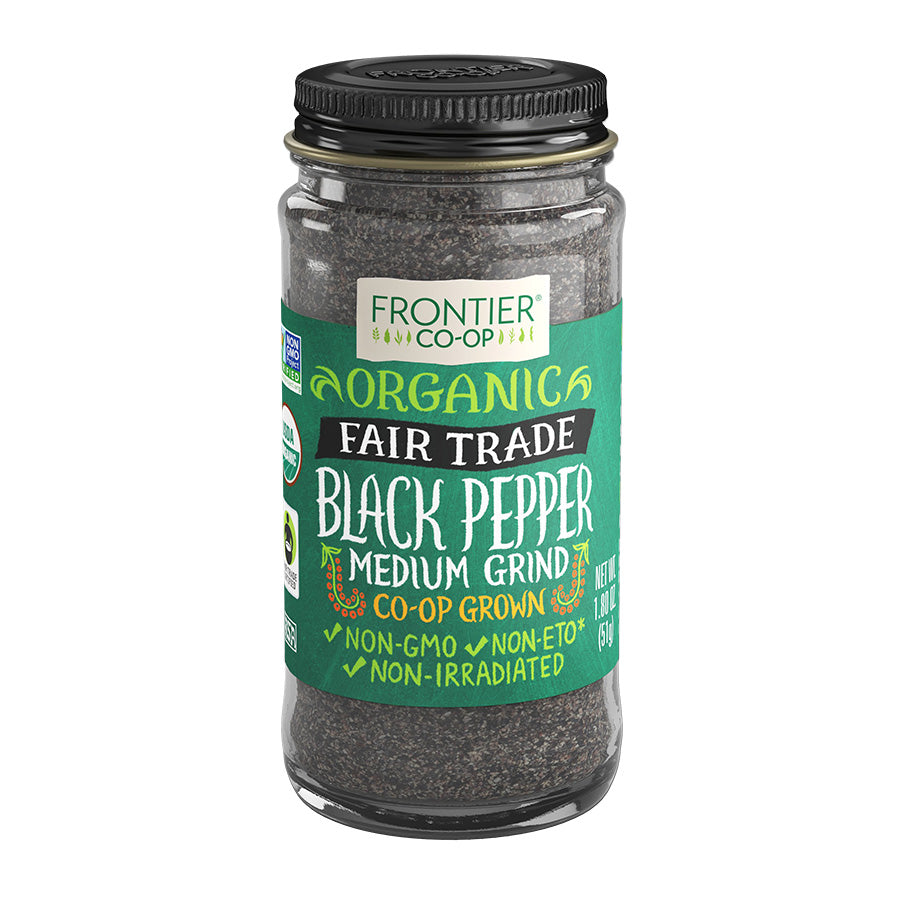 Frontier Co-op Black Pepper, Medium Grind, Organic, Fair Trade Certified™ 1.80 oz.