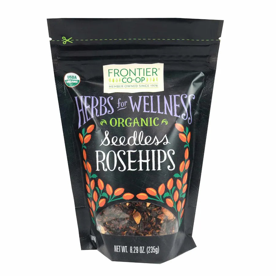 Frontier Co-op Seedless Rosehips, Cut & Sifted, Organic 8.29 oz.