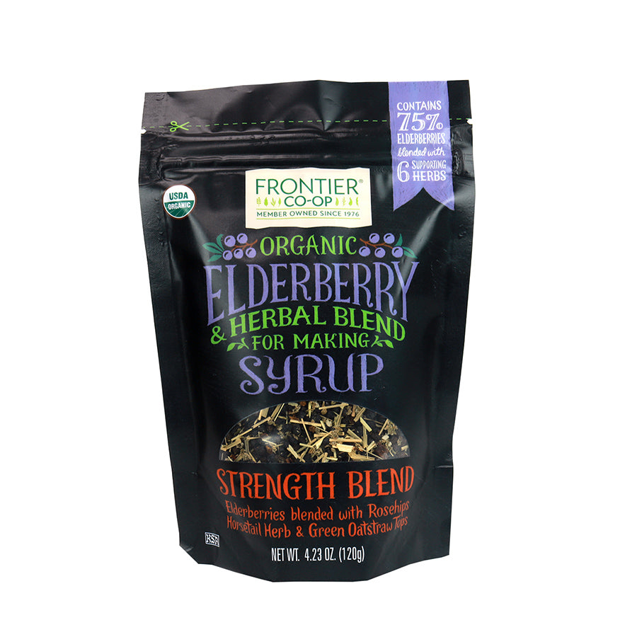 Frontier Co-op Elderberry & Herb Blend for Syrup — Strength Blend, Organic 4.23 oz.