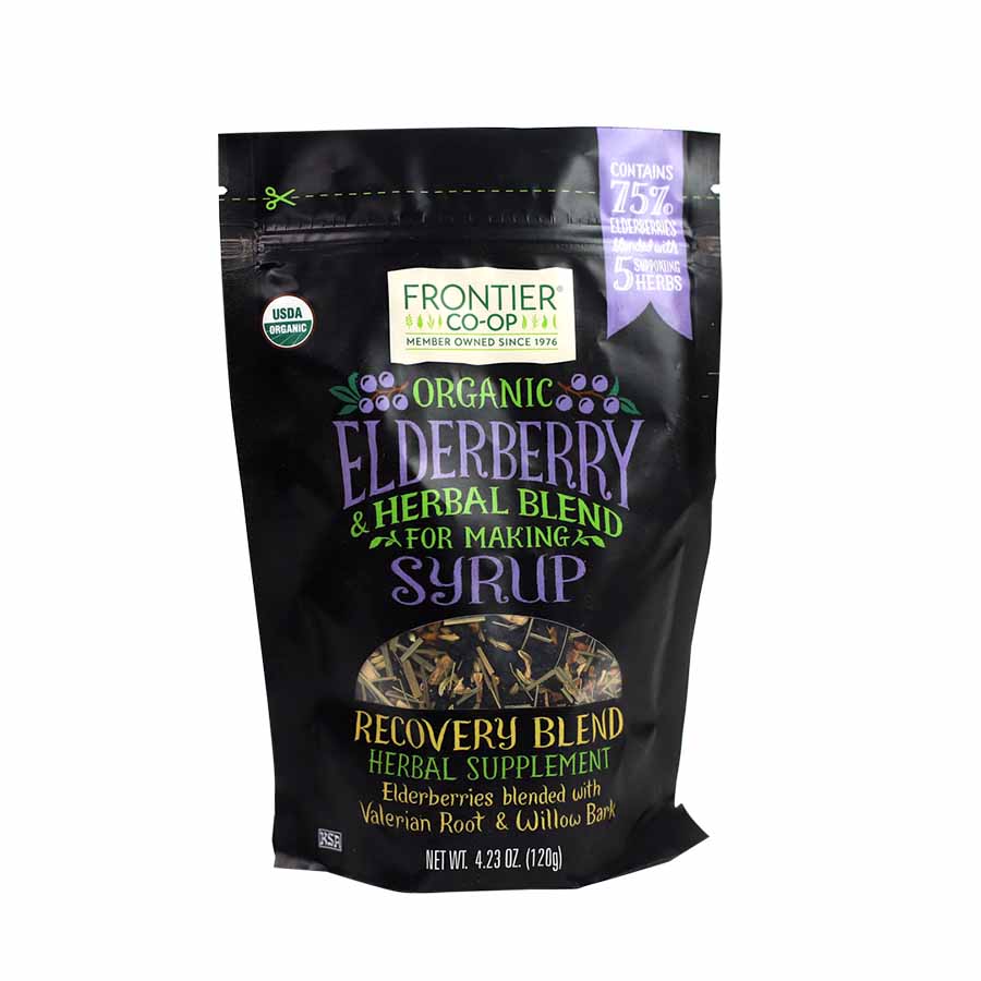 Frontier Co-op Elderberry & Herb Blend for Syrup — Recovery Blend, Organic 4.23 oz.